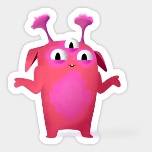 Pink moster Sticker